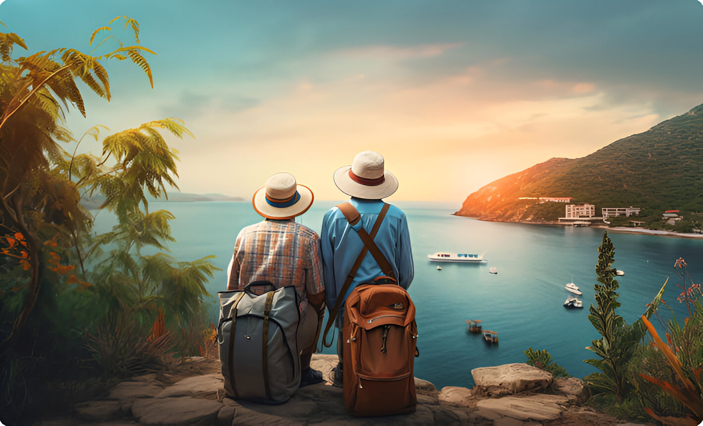 Couple planning same day flight tickets for urgent trip.